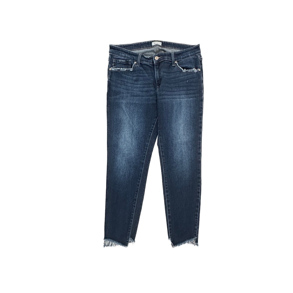 KanCan Raw Hem Crop Women's size 13 Dark Wash Blue Denim Jeans